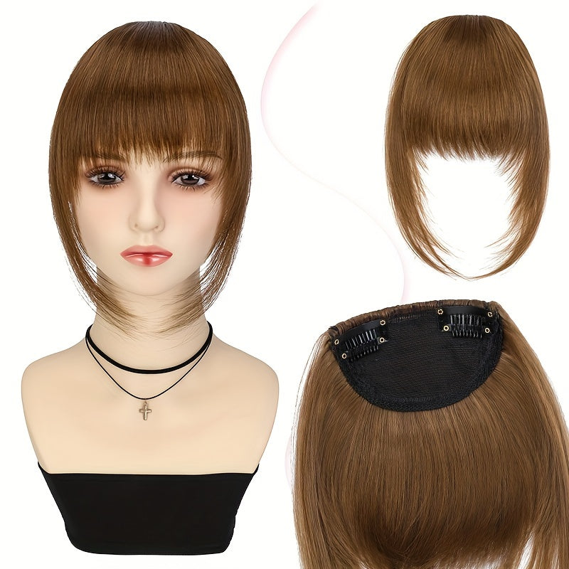 Synthetic Wig With 12-inch Bangs On Both Sides Suitable For Daily Wear By Ladies.