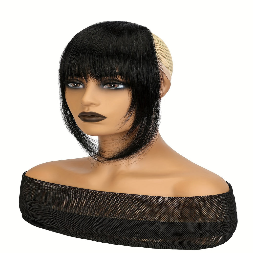 Synthetic Wig With 12-inch Bangs On Both Sides Suitable For Daily Wear By Ladies.