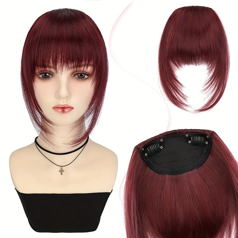 Synthetic Wig With 12-inch Bangs On Both Sides Suitable For Daily Wear By Ladies.