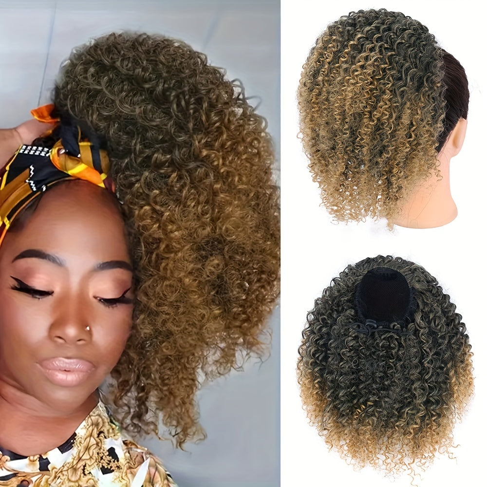BELLQUEEN Elegant Afro Kinky Curly Ponytail Extension for Women - Drawstring, Natural Look for Daily Wear & Parties
