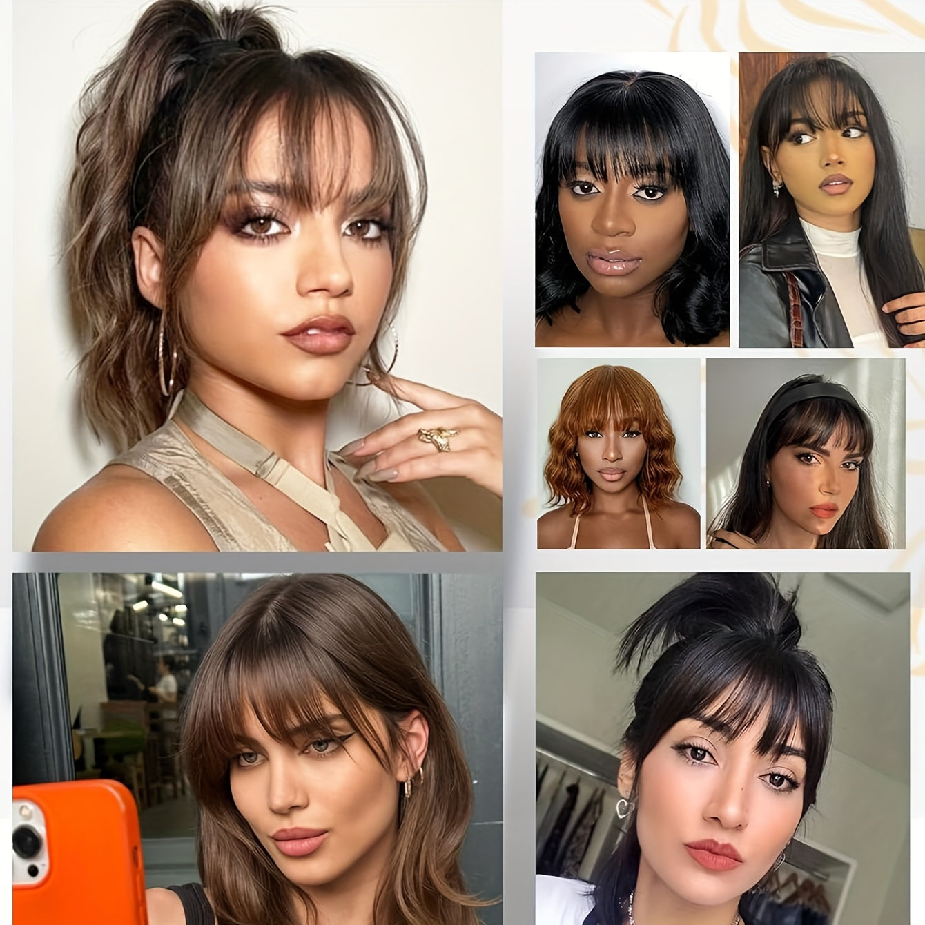 Women's Straight Synthetic Clip-In Hair Bangs, 6-Inch - Comfortable Breathable Mesh, Versatile Hairpiece for All, Basic Style Air Fringe Extension