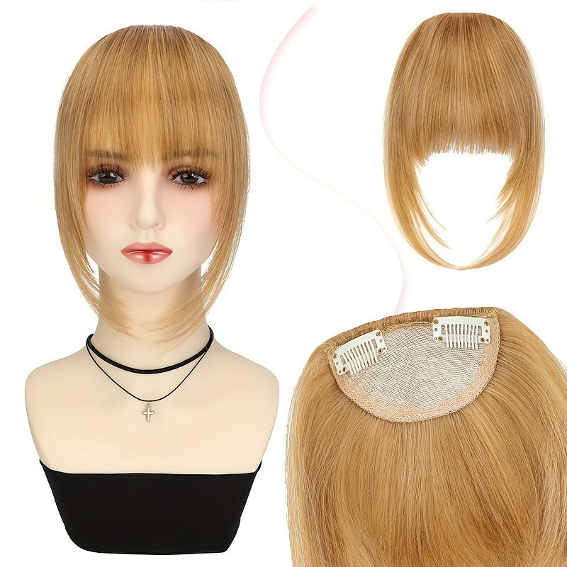 Synthetic Wig With 12-inch Bangs On Both Sides Suitable For Daily Wear By Ladies.