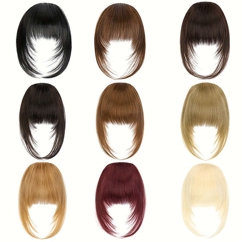 Synthetic Wig With 12-inch Bangs On Both Sides Suitable For Daily Wear By Ladies.
