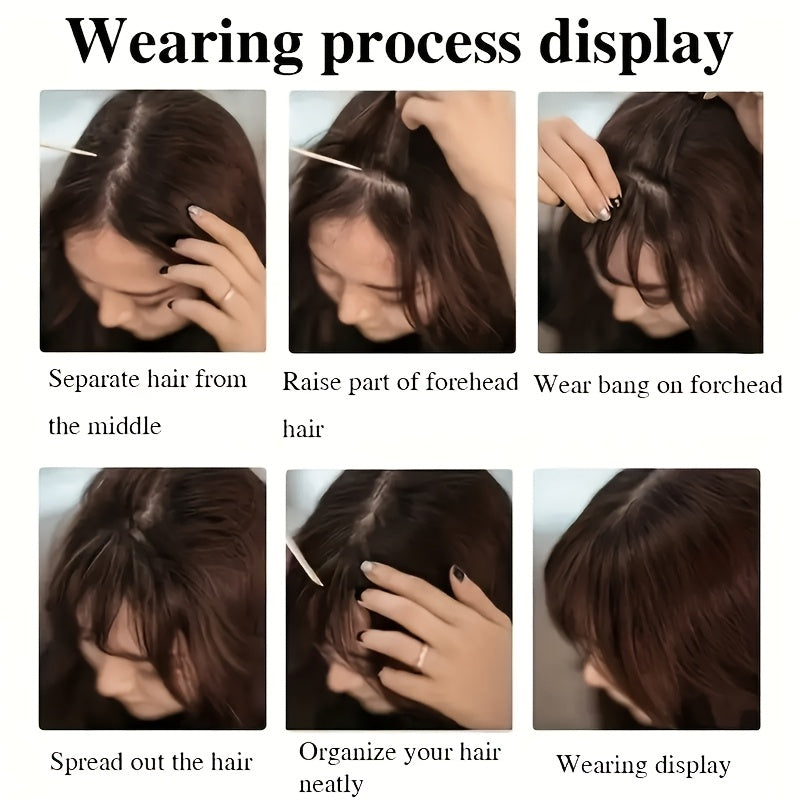 Women's Layered Manga-Inspired Straight Hair Wig with Bangs - Sleek Black Synthetic Hair for Versatile Styling, Natural Look & Easy Maintenance, Fit All Ethnicities, Everyday Hairpiece, Mangainspired Bangs, Easy Maintenance Hair