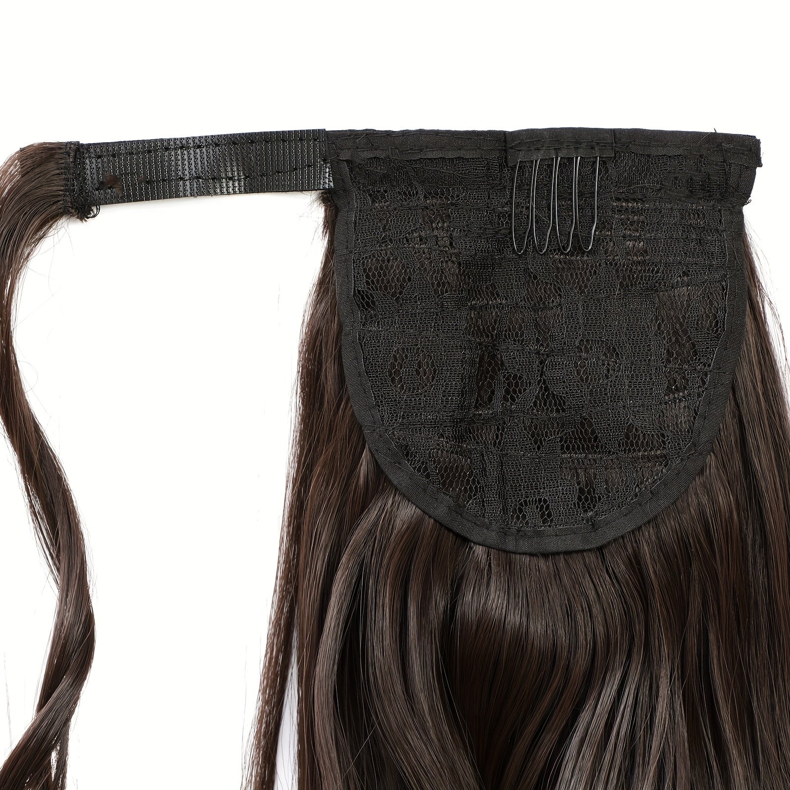 Long Wavy Ponytail Extensions - Synthetic Clip In Hair with Wrapped Hair Design for Elegant Natural Look - Perfect for Daily Use Hair Accessories