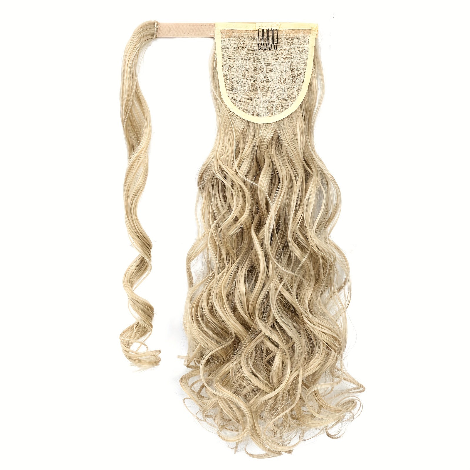 Long Wavy Ponytail Extensions - Synthetic Clip In Hair with Wrapped Hair Design for Elegant Natural Look - Perfect for Daily Use Hair Accessories