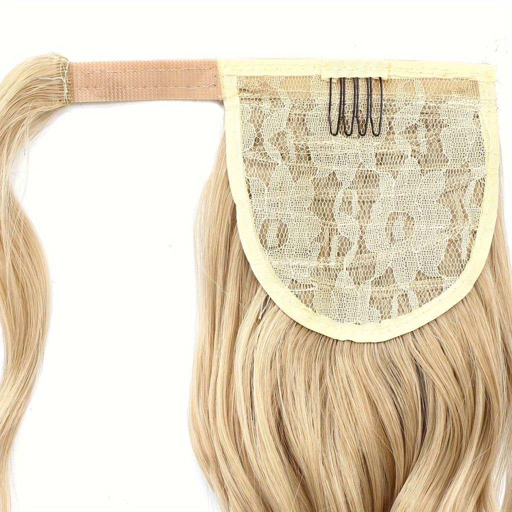 Long Wavy Ponytail Extensions - Synthetic Clip In Hair with Wrapped Hair Design for Elegant Natural Look - Perfect for Daily Use Hair Accessories