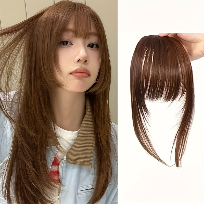 Women's Layered Manga-Inspired Straight Hair Wig with Bangs - Sleek Black Synthetic Hair for Versatile Styling, Natural Look & Easy Maintenance, Fit All Ethnicities, Everyday Hairpiece, Mangainspired Bangs, Easy Maintenance Hair