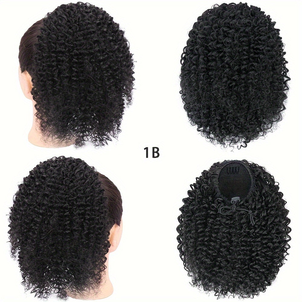 BELLQUEEN Elegant Afro Kinky Curly Ponytail Extension for Women - Drawstring, Natural Look for Daily Wear & Parties
