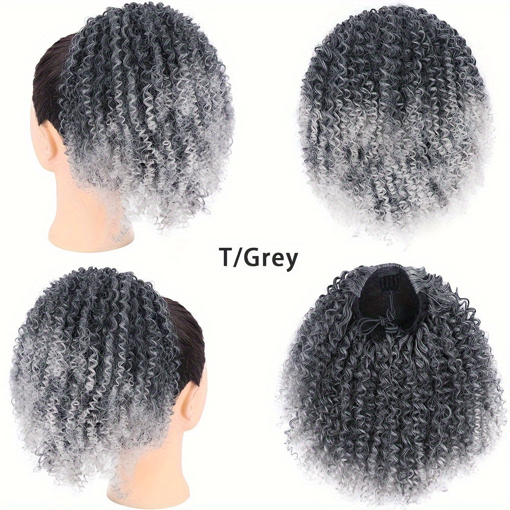 BELLQUEEN Elegant Afro Kinky Curly Ponytail Extension for Women - Drawstring, Natural Look for Daily Wear & Parties
