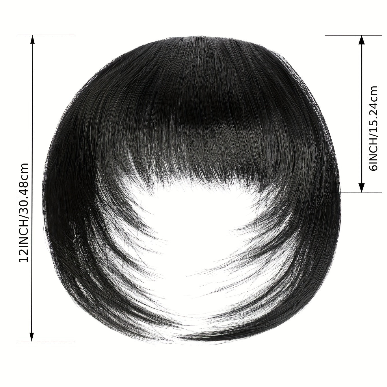 Synthetic Wig With 12-inch Bangs On Both Sides Suitable For Daily Wear By Ladies.