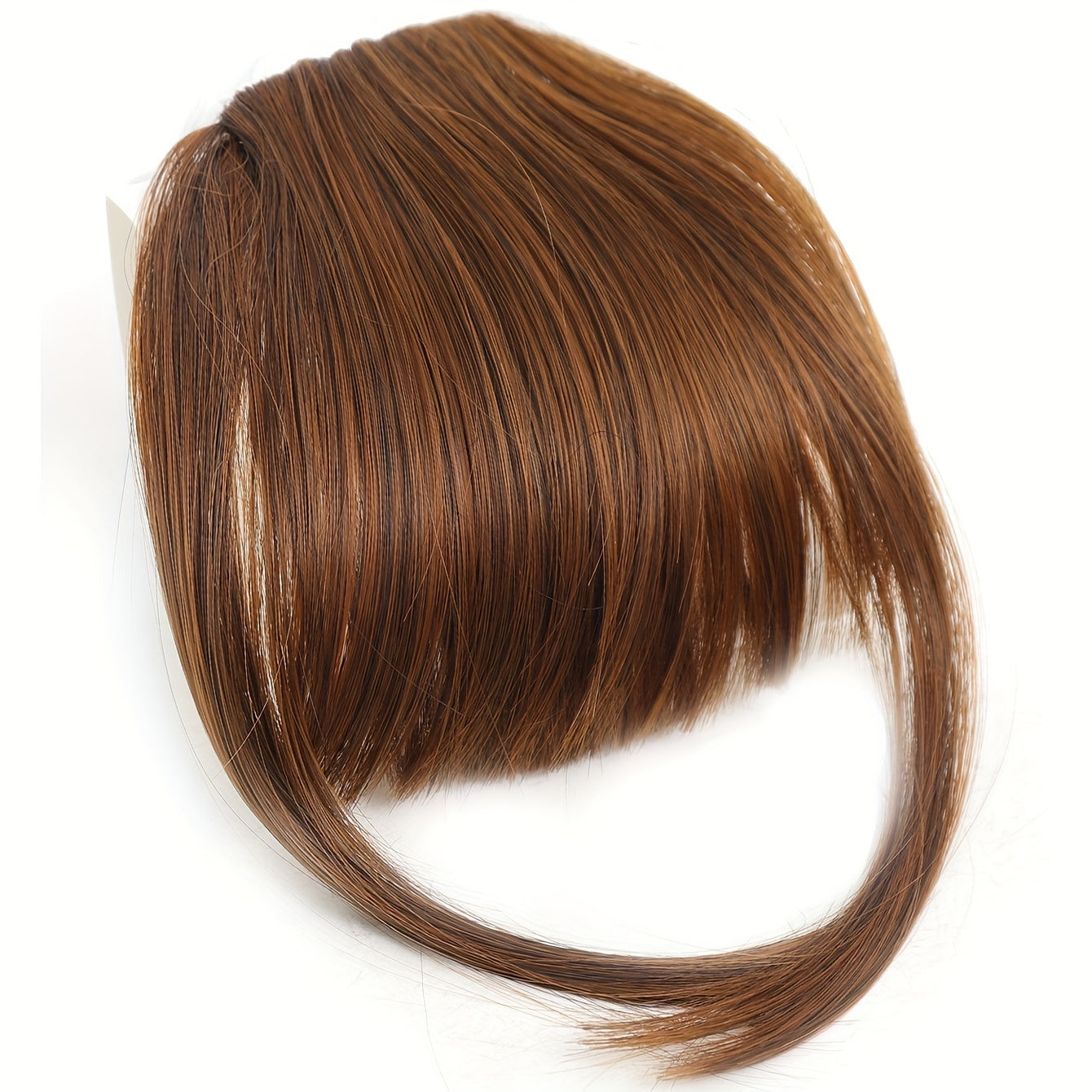 Women's Straight Synthetic Clip-In Hair Bangs, 6-Inch - Comfortable Breathable Mesh, Versatile Hairpiece for All, Basic Style Air Fringe Extension